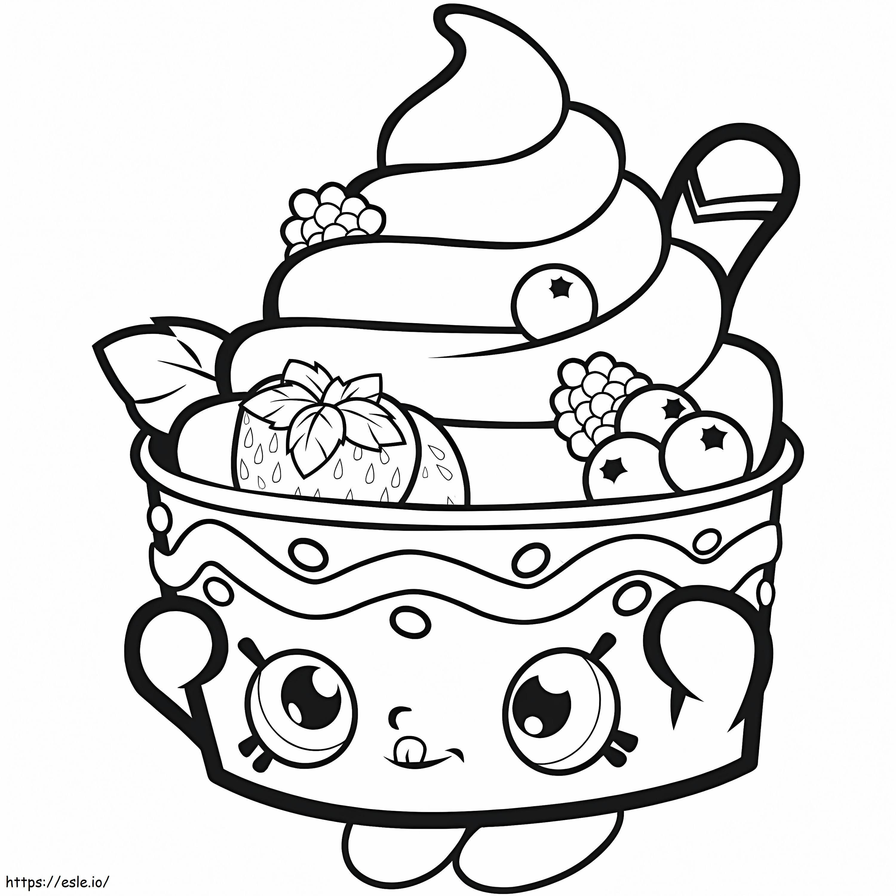 Cartoon Aardbeien Shortcake kleurplaat kleurplaat