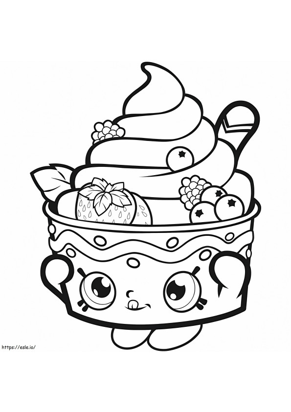 Cartoon Strawberry Shortcake coloring page