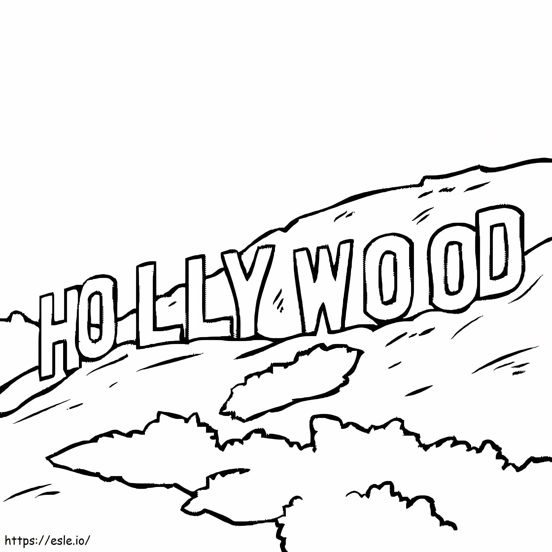 Afdrukken Hollywood kleurplaat kleurplaat