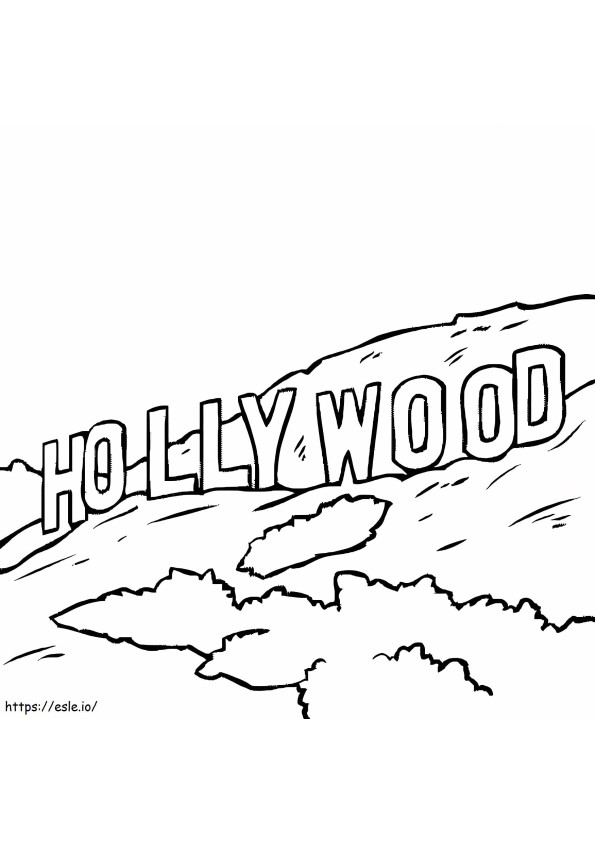 Imprimir Hollywood para colorir