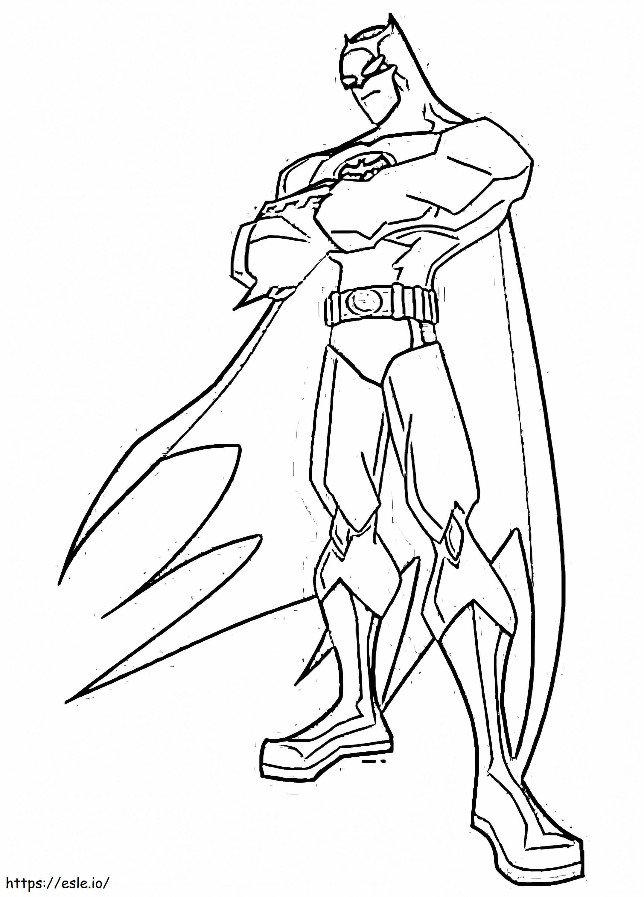 Animated Batman coloring page