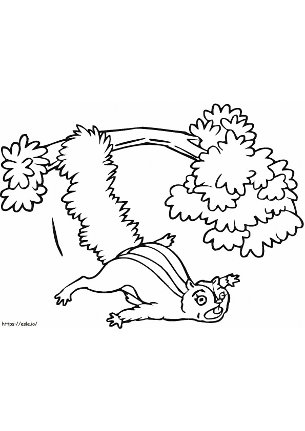 Squirrel Falling From The Tree coloring page