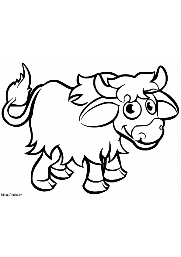 Yak Smiles coloring page