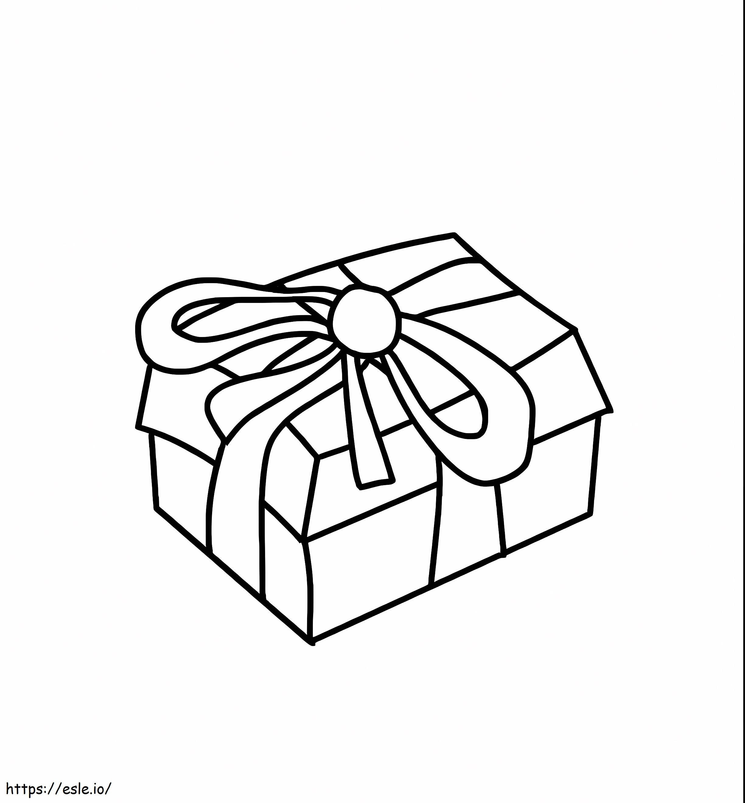 Small Gift Box coloring page