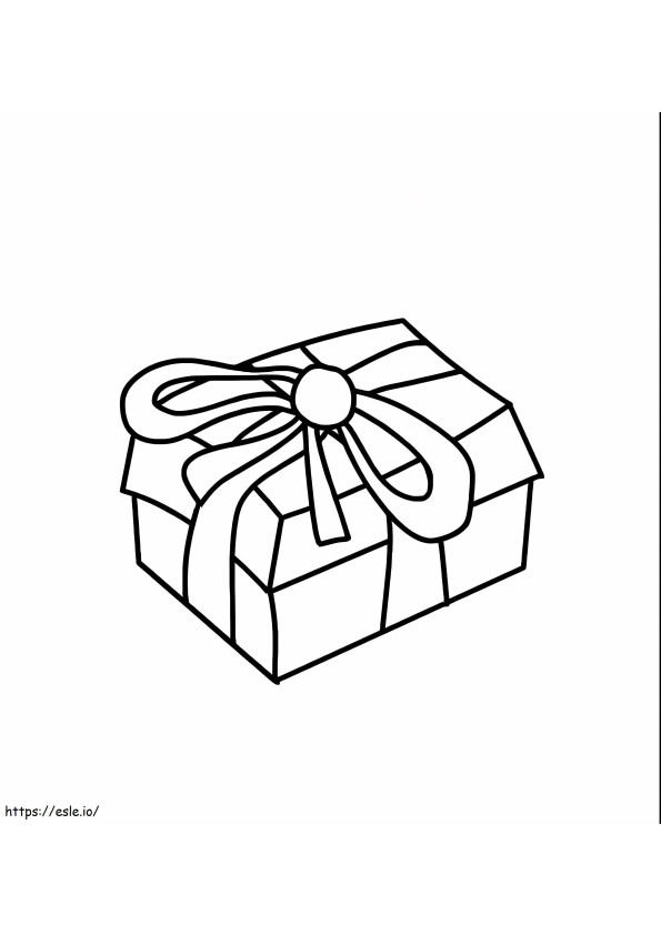 Caja de regalo pequeña para colorear