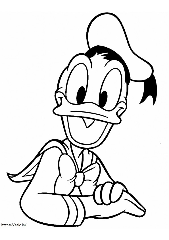 Happy Donald coloring page