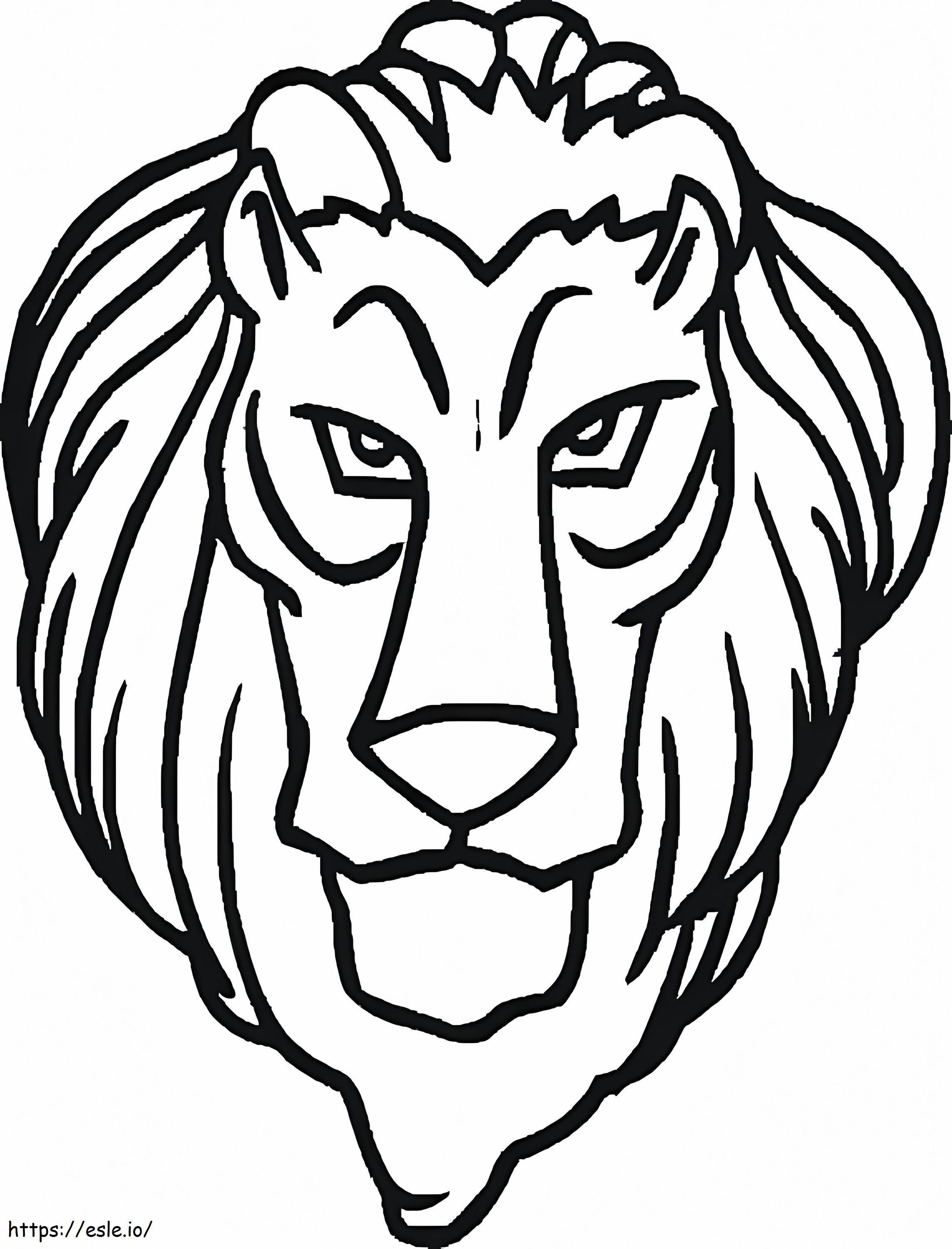 Bezpłatny wydruk twarzy lwa kolorowanka