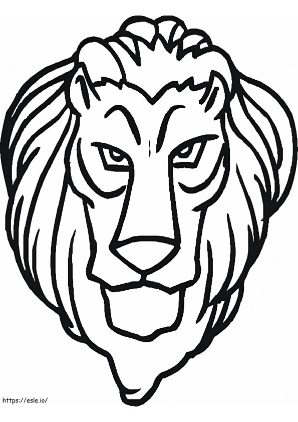 Ingyenes nyomtatható oroszlánarc kifestő