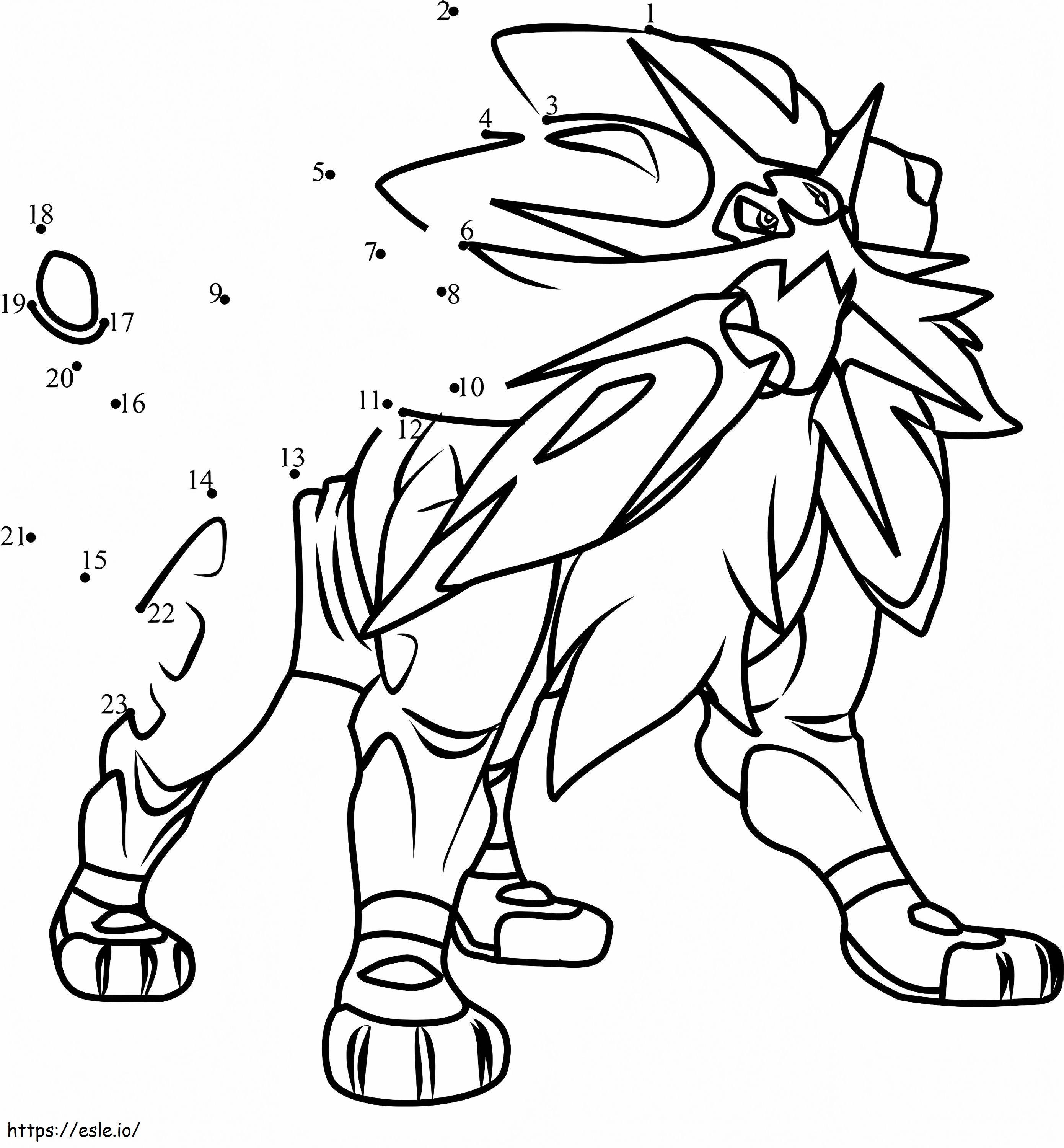 Solgaleo Dot To Dot Coloring Page coloring page