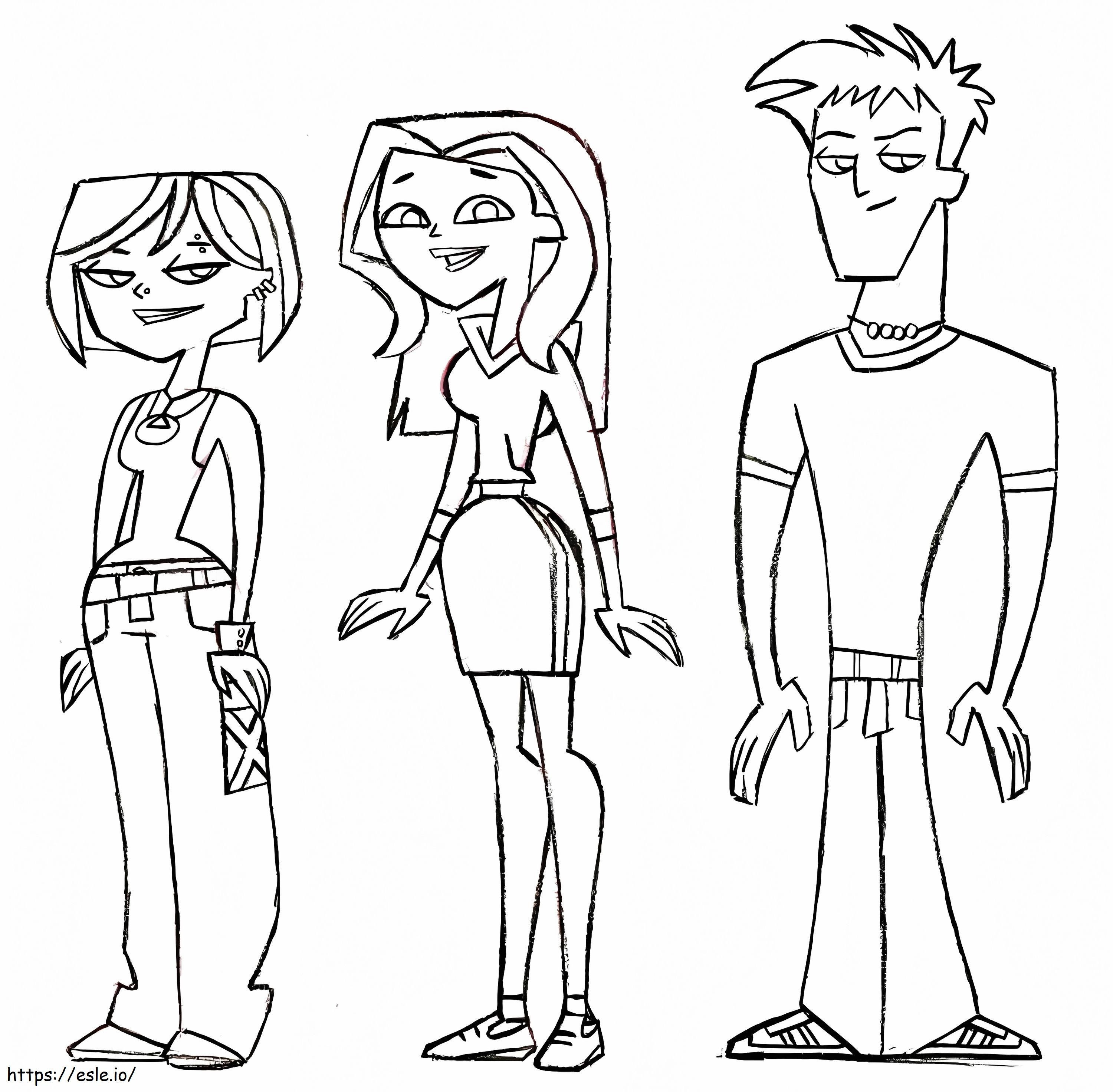 Characters In 6Teen 3 coloring page