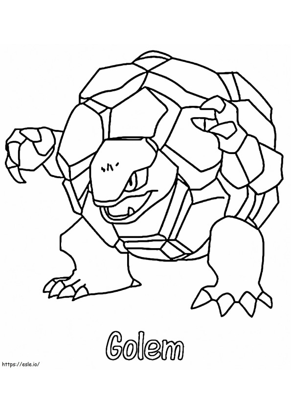 Coloriage Pokémon Golem à imprimer dessin