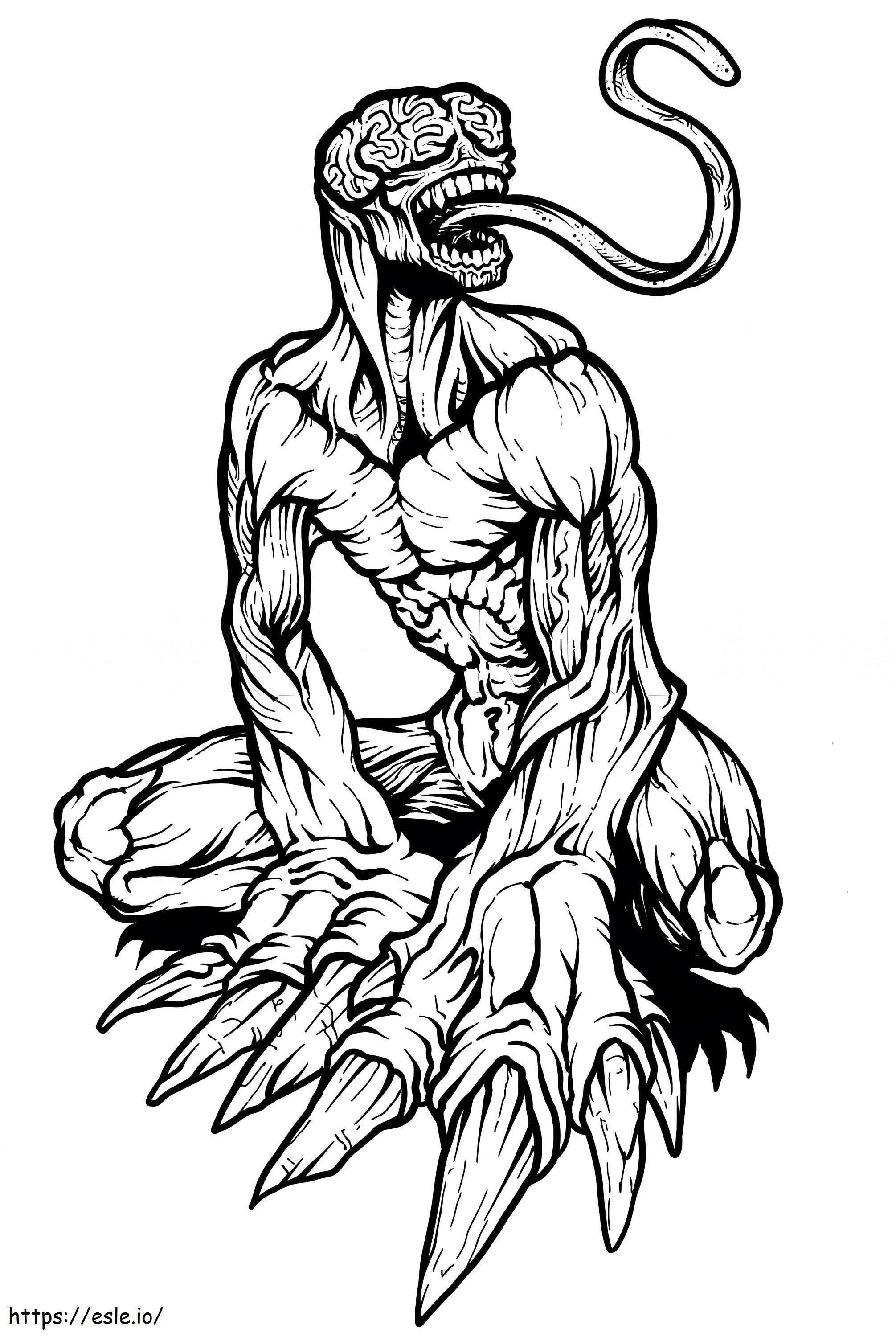 Licker Resident Evil coloring page