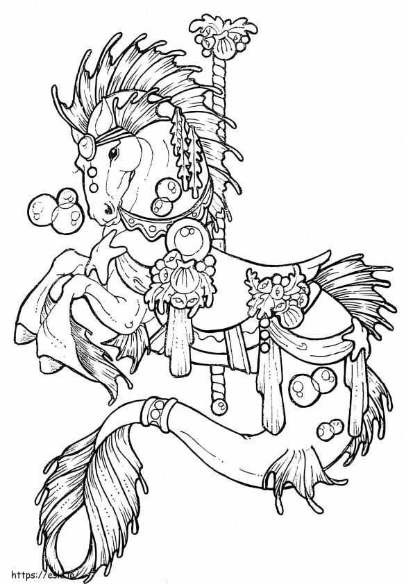 Awesome Carousel coloring page