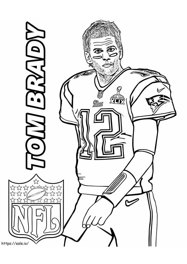 Print Tom Brady coloring page