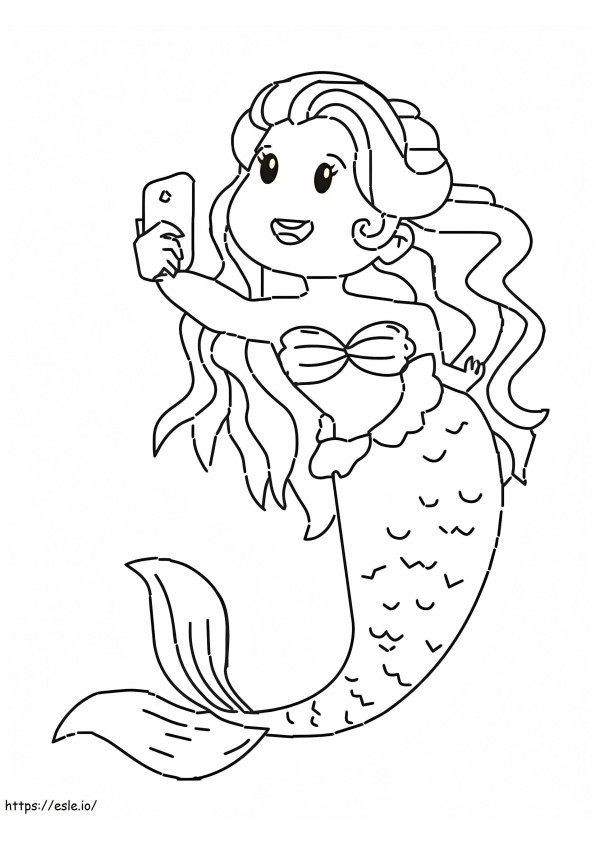 Denizkızı Selfie'si boyama