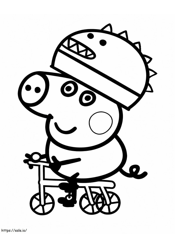 George Riding A Tricycle coloring page