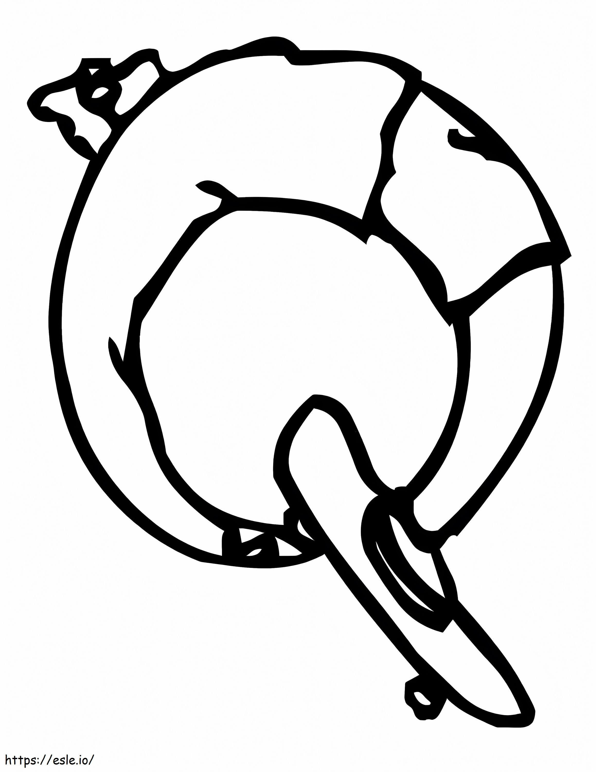 People Letter Q With Skateboard coloring page