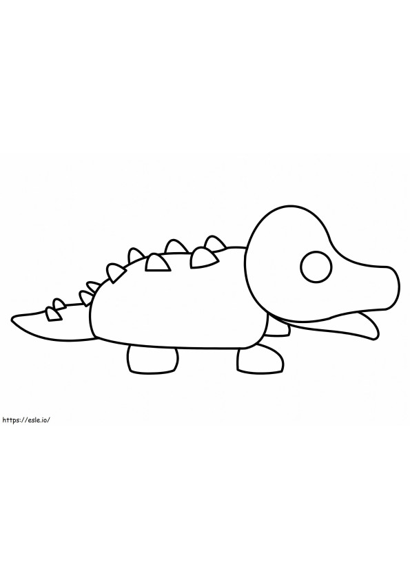 Crocodilo me adote para colorir