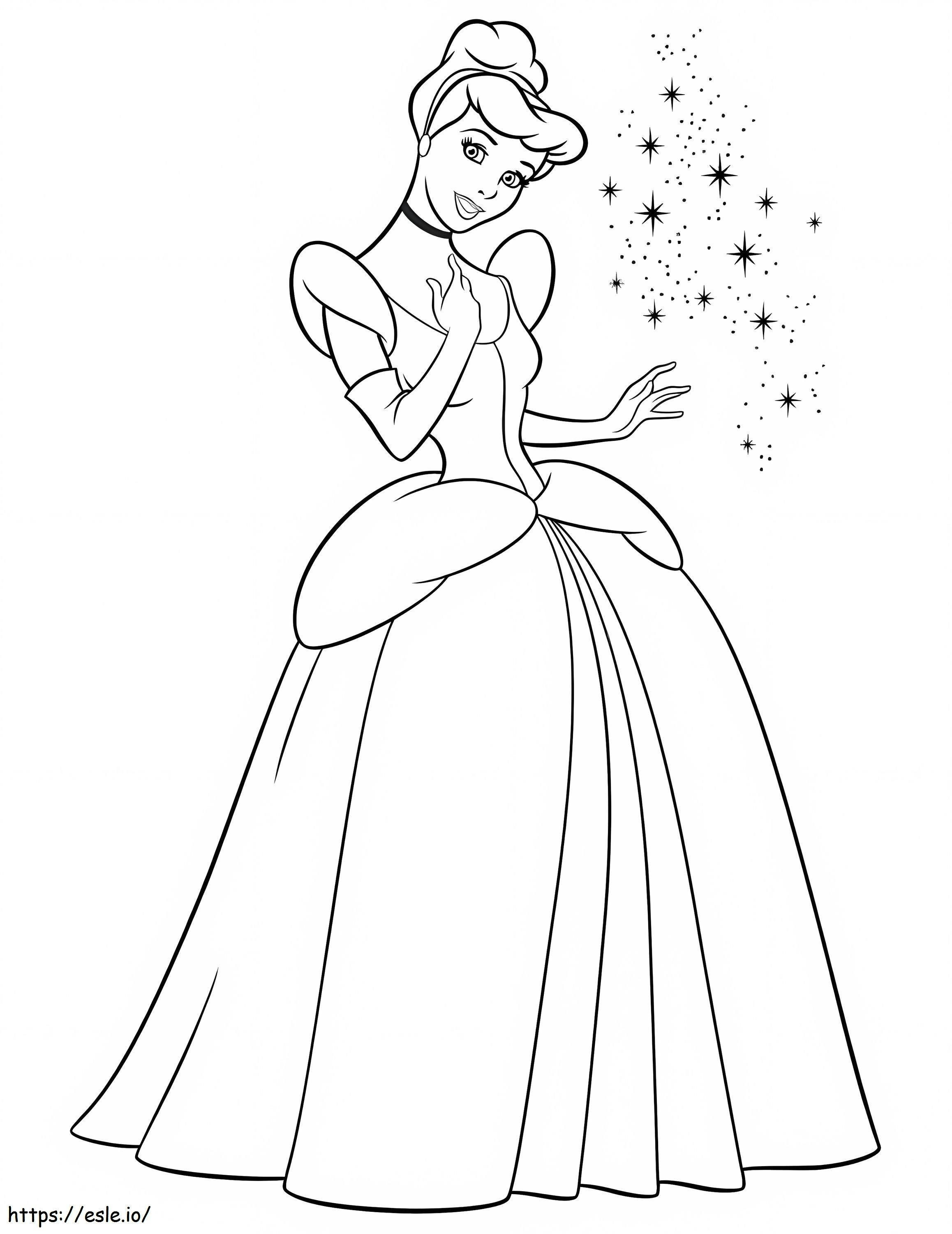 Well Cinderella coloring page