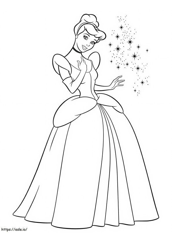 Well Cinderella coloring page
