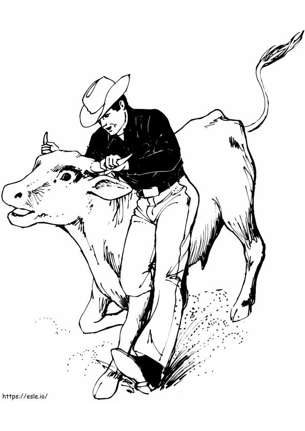 Bucking Bull coloring page