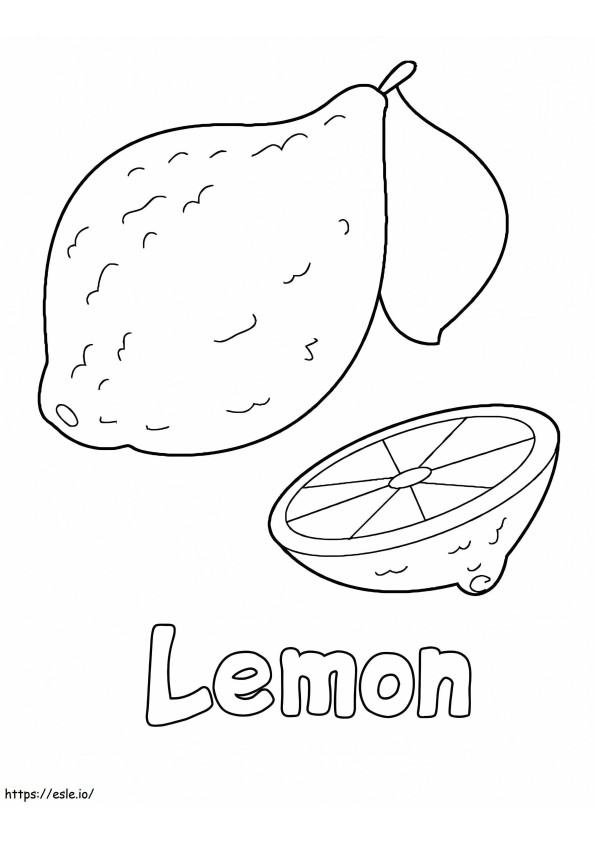 Basic Lemon And Half Lemon coloring page