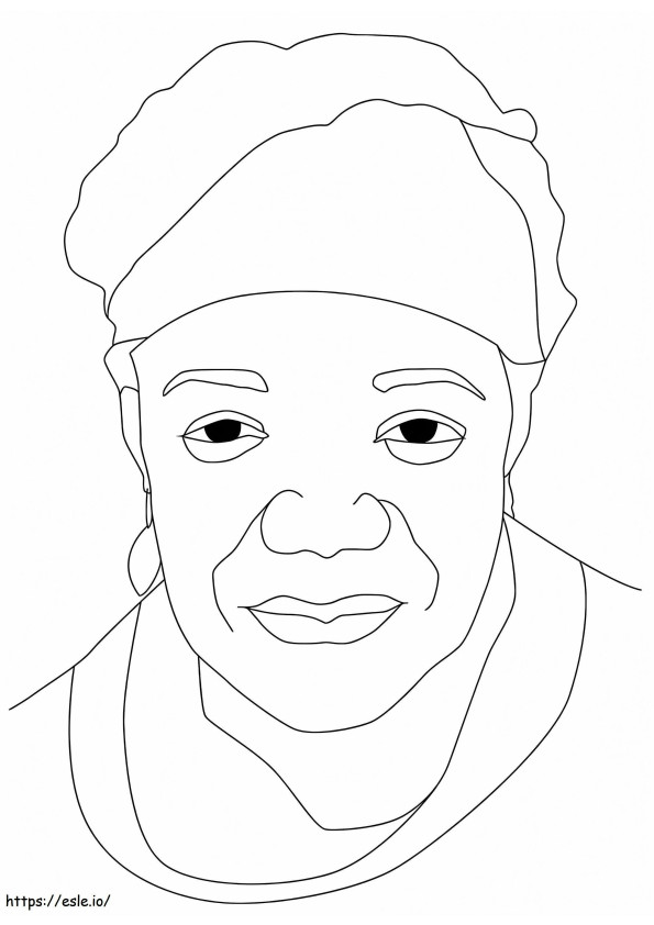 Maya Angelou Gratis printbaar kleurplaat