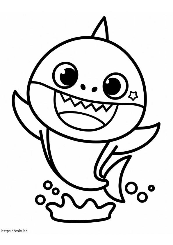 Baby Shark Jumps coloring page