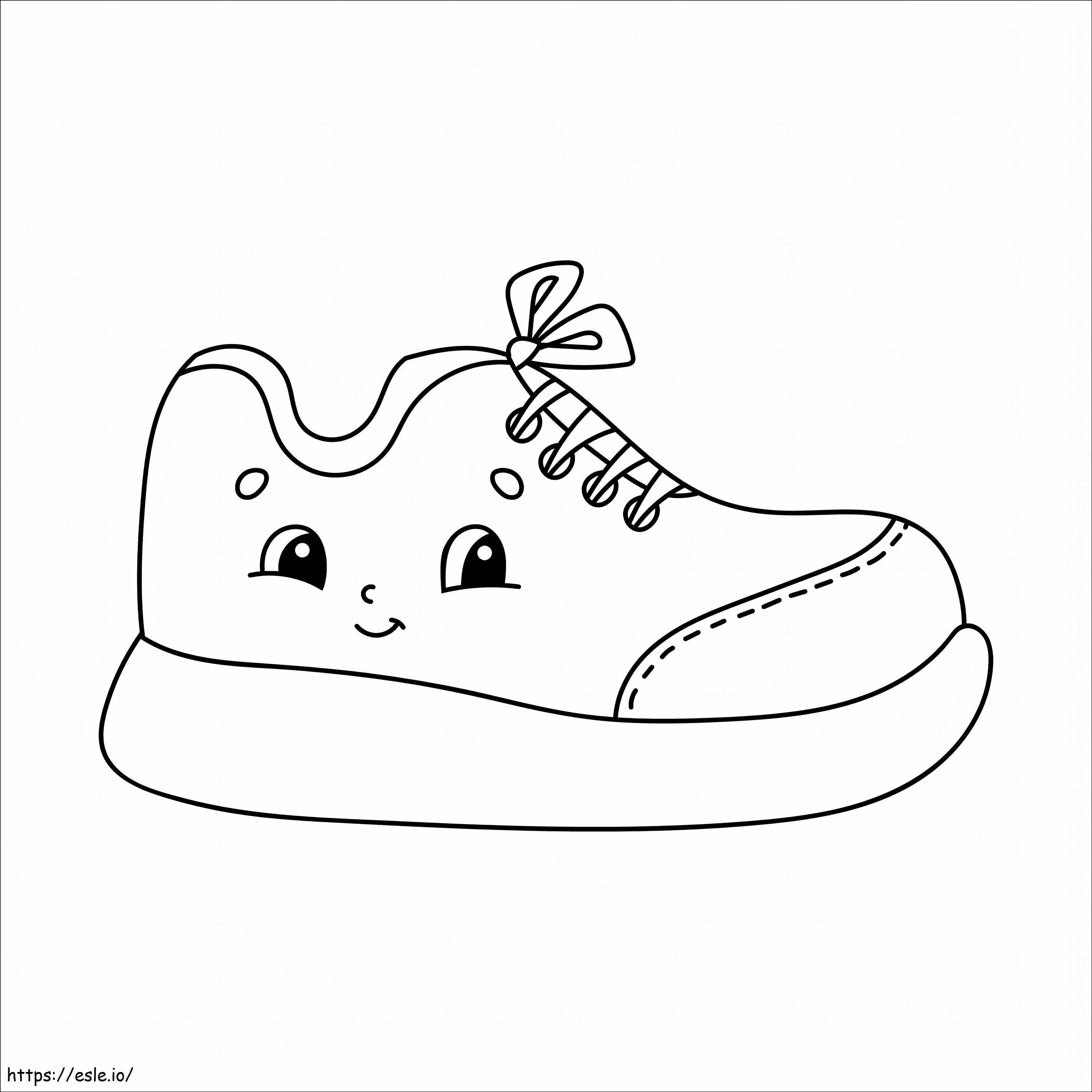 Coloriage Chaussures souriantes à imprimer dessin