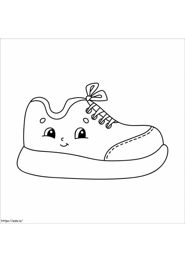 Coloriage Chaussures souriantes à imprimer dessin