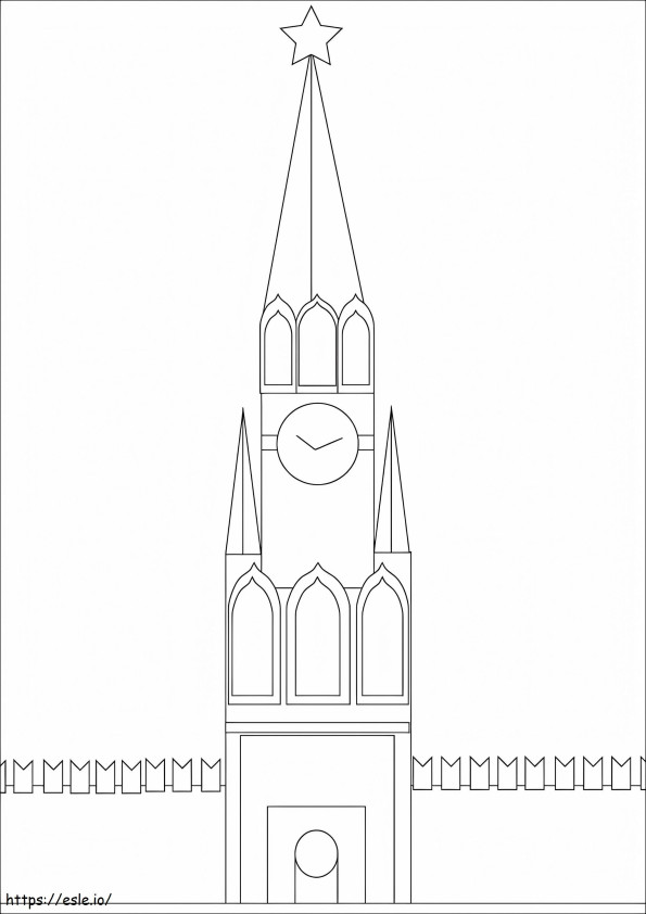 Moscow Kremlin coloring page