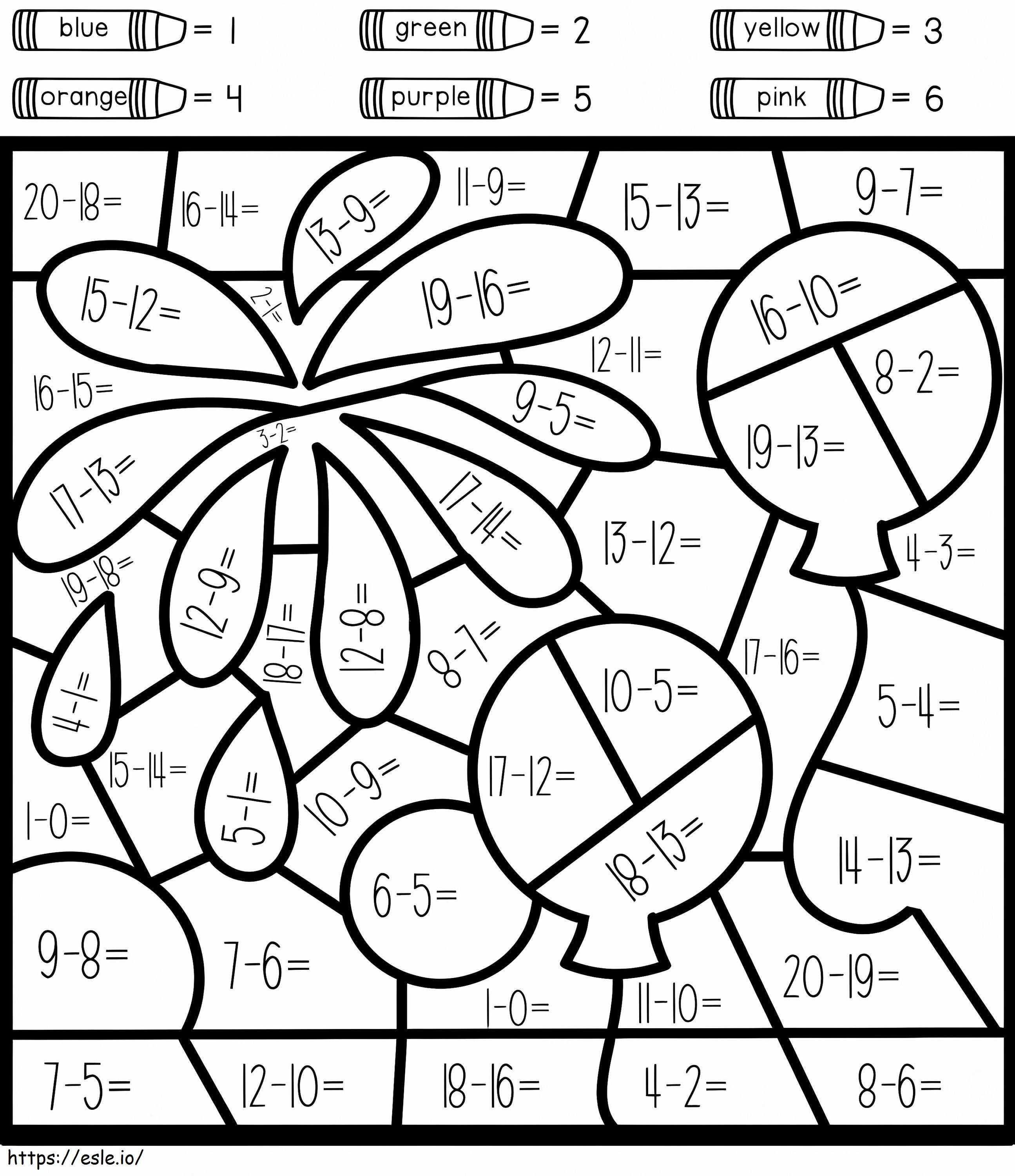 Color By Subtraction coloring page