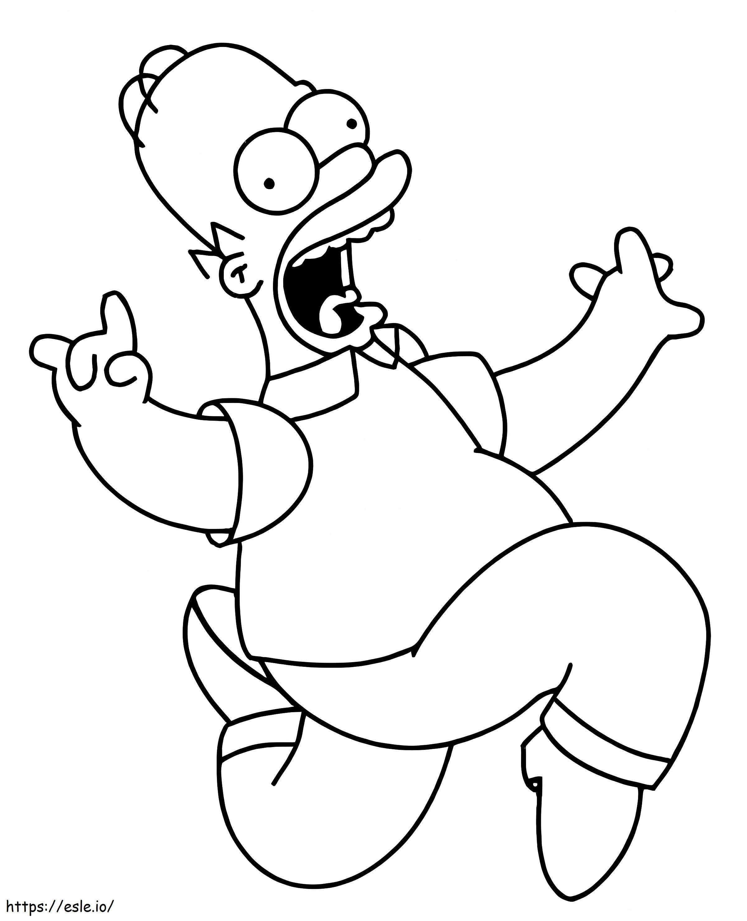 Zabawny Homer Simpson kolorowanka