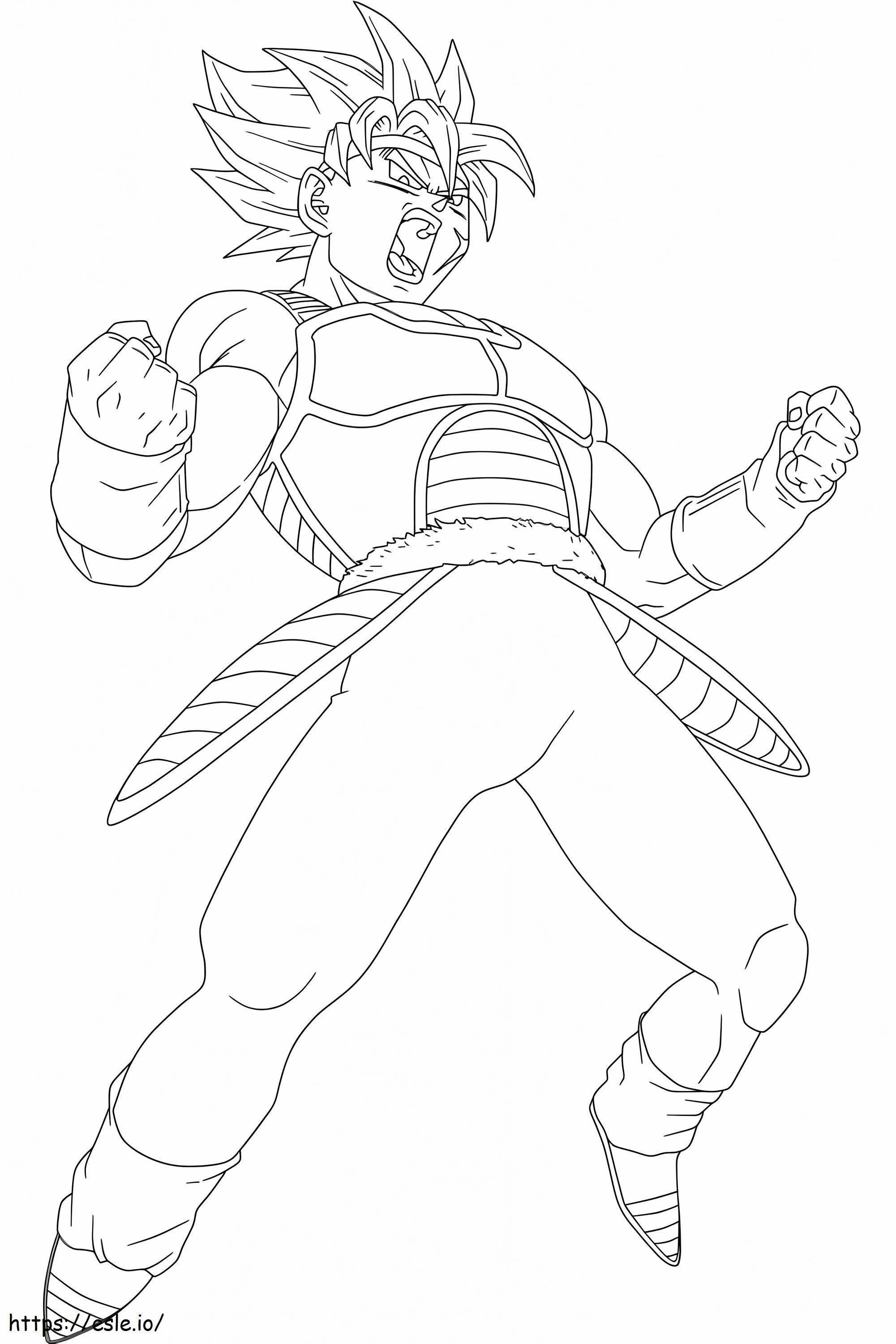 Bardock Criant 683X1024 coloring page