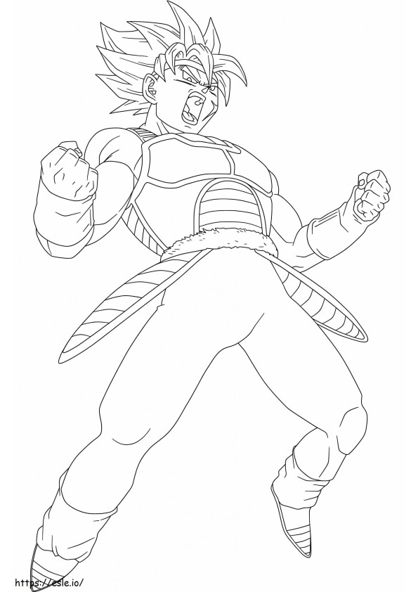 Bardock Criant 683X1024 coloring page