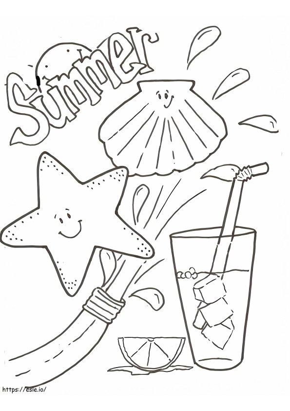 Party Summer coloring page