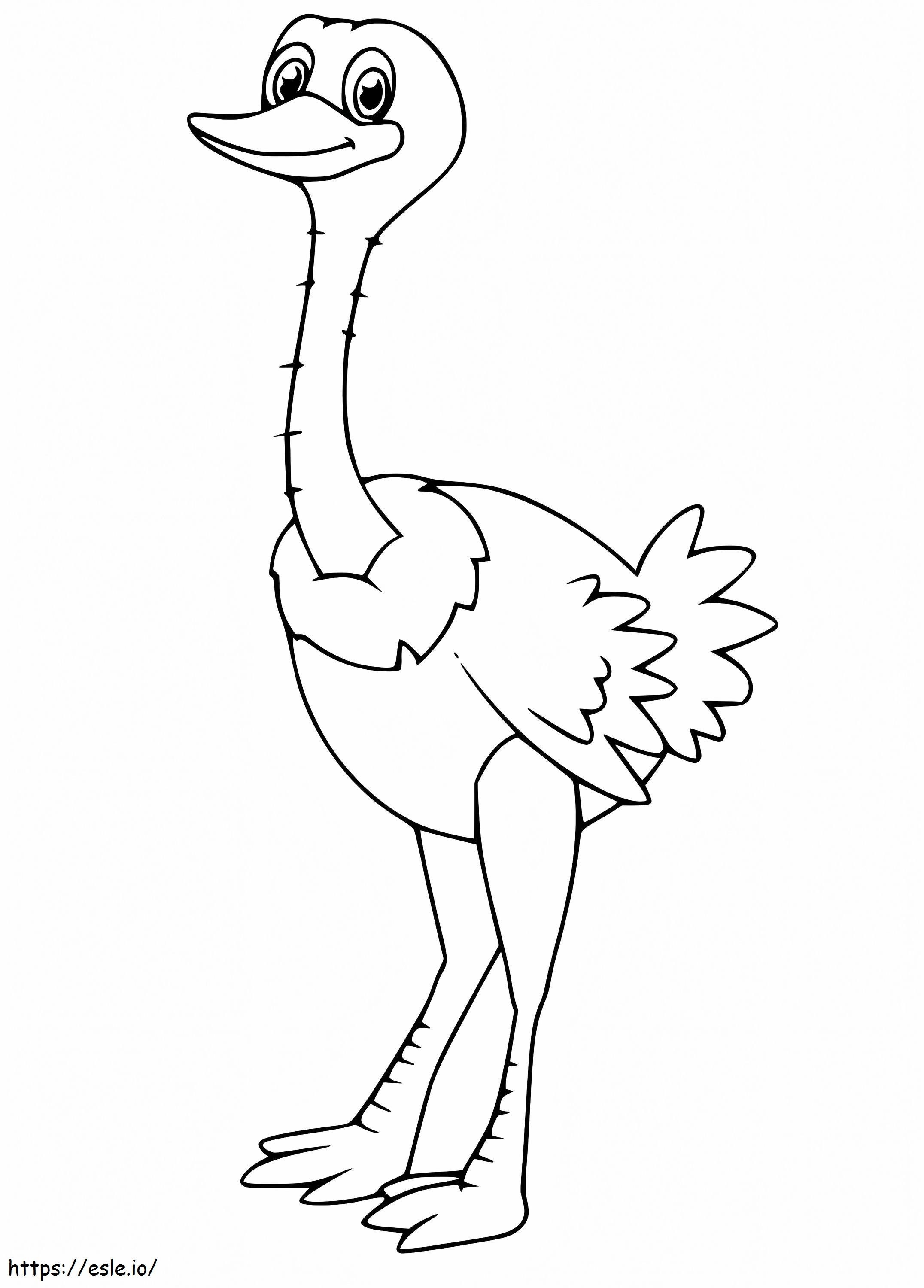 Emu Smiling coloring page
