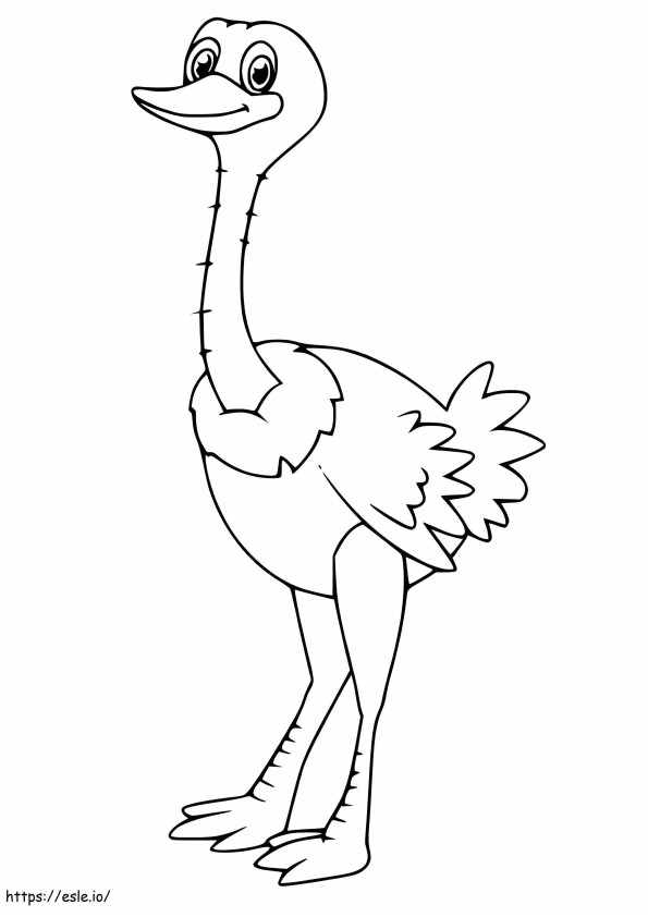 Emu Smiling coloring page