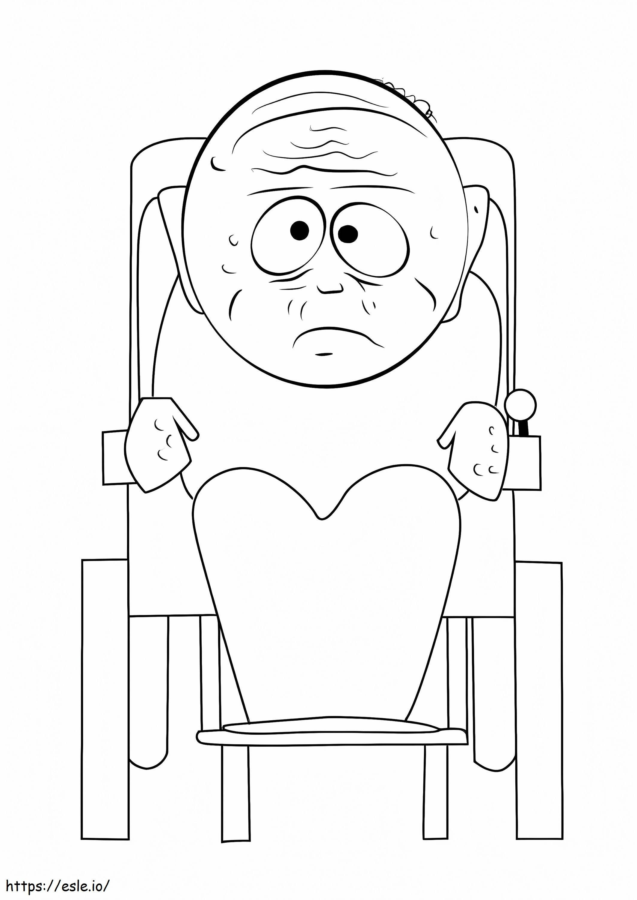 Coloriage Grand-père Marvin Marsh de South Park à imprimer dessin