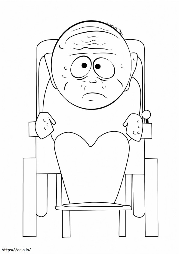 Grandpa Marvin Marsh From South Park coloring page