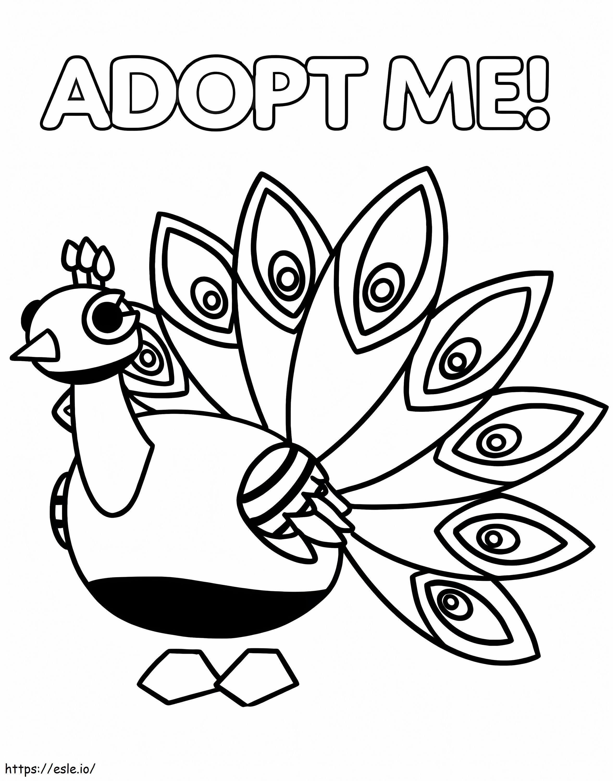 Peacock Adopt Me coloring page