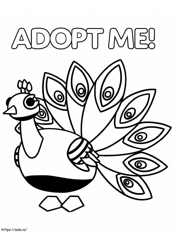 Peacock Adopt Me coloring page