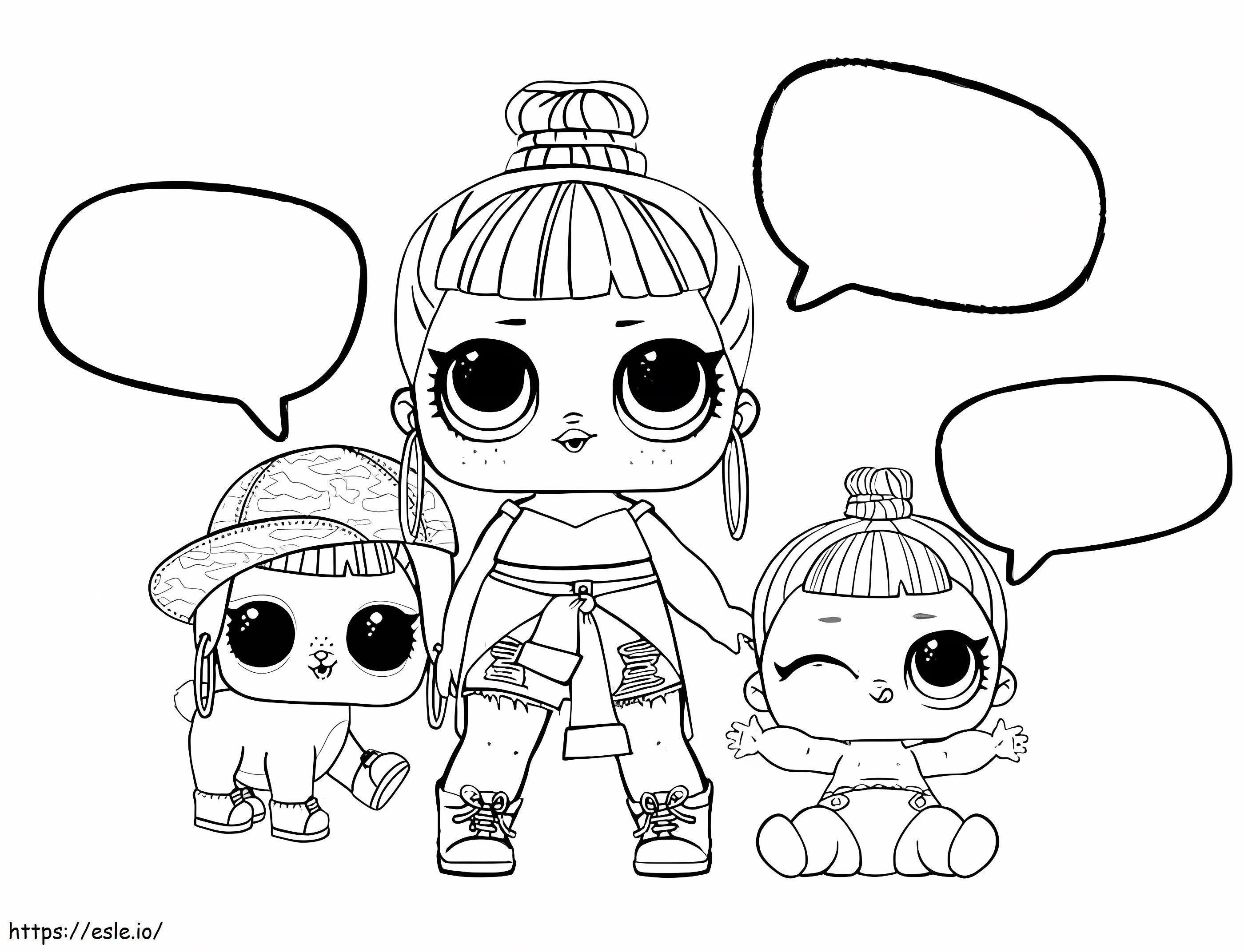 LOL Doll 3 1 coloring page