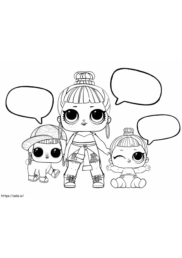 LOL Doll 3 1 coloring page