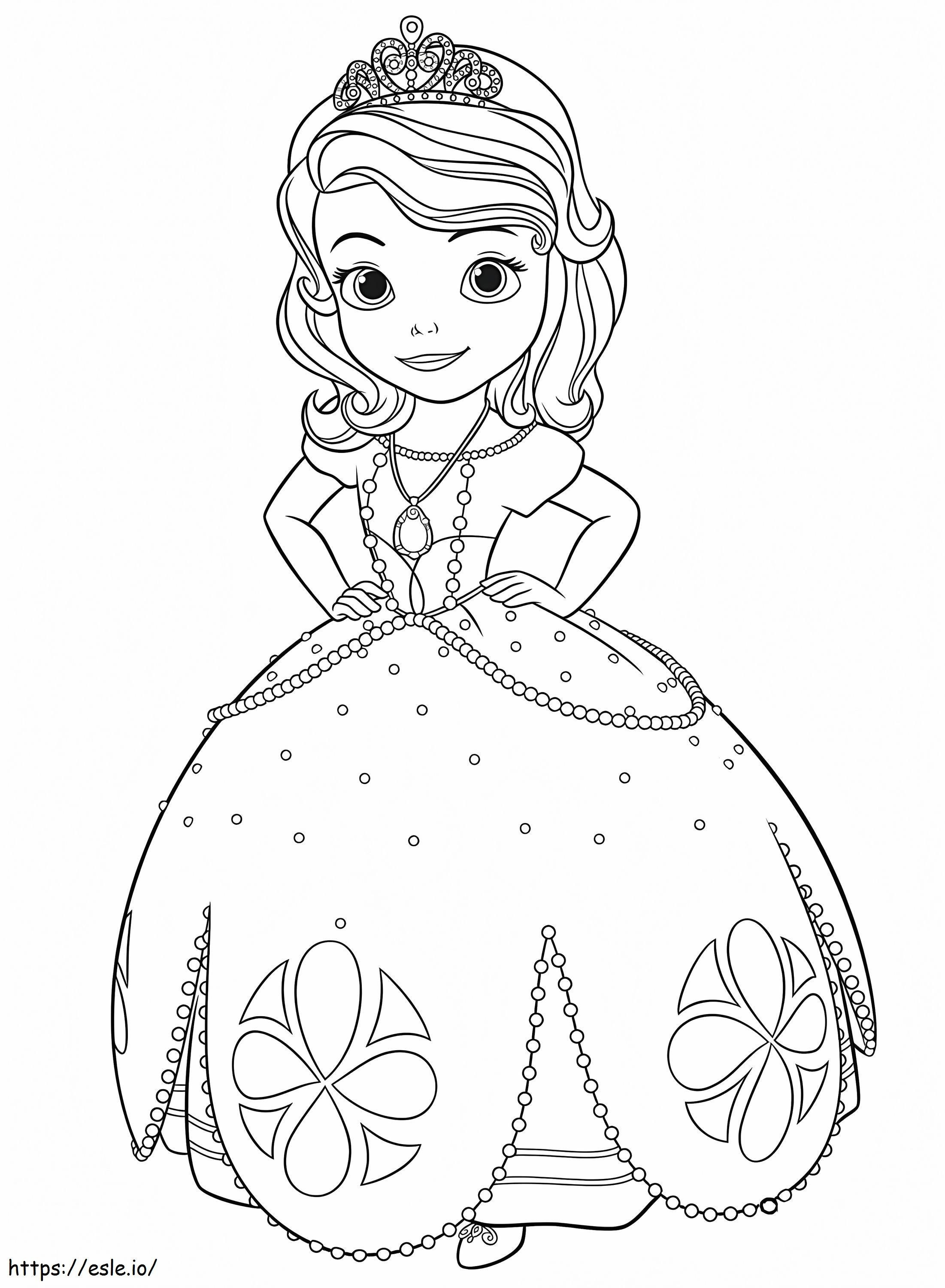 Adorável Princesa Sofia 5 para colorir