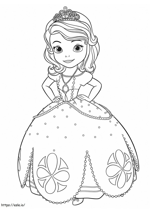 Adorável Princesa Sofia 5 para colorir