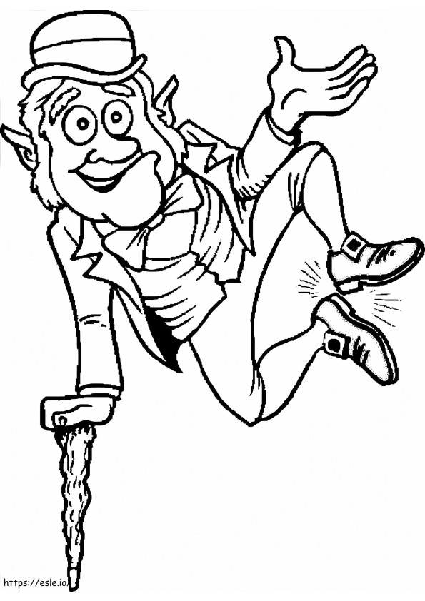 Old Leprechaun coloring page