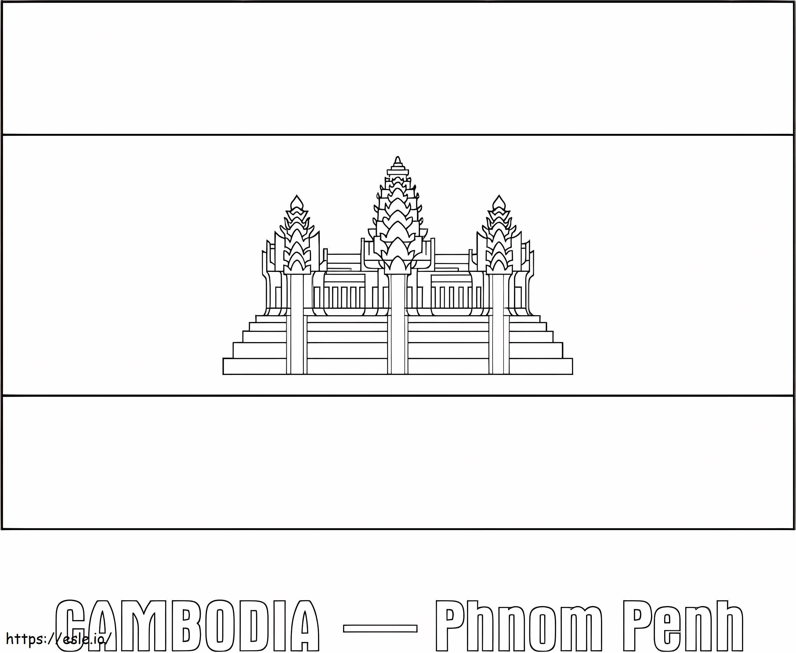Cambodgia imprimabilă gratuită de colorat