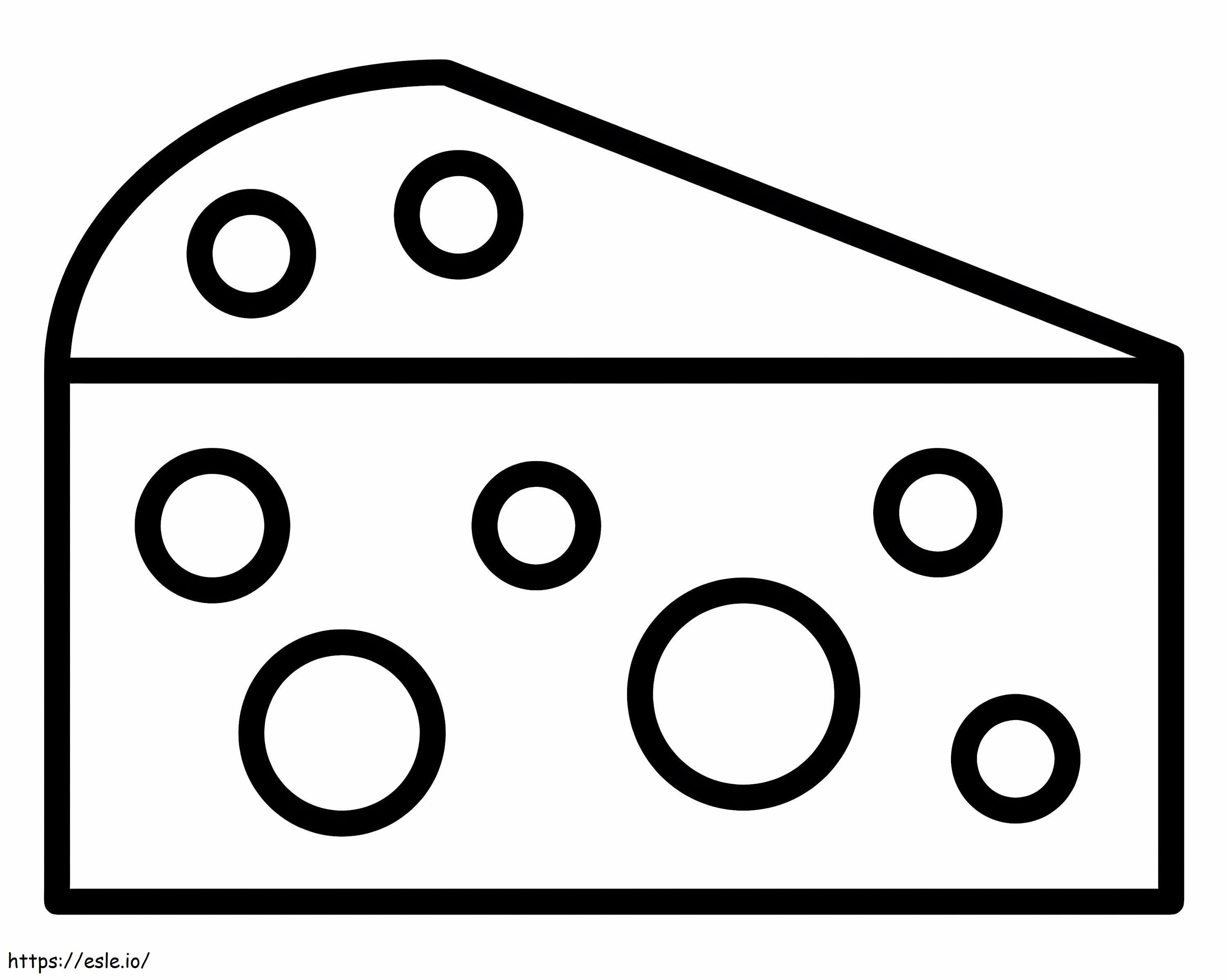 Simple Cheese coloring page