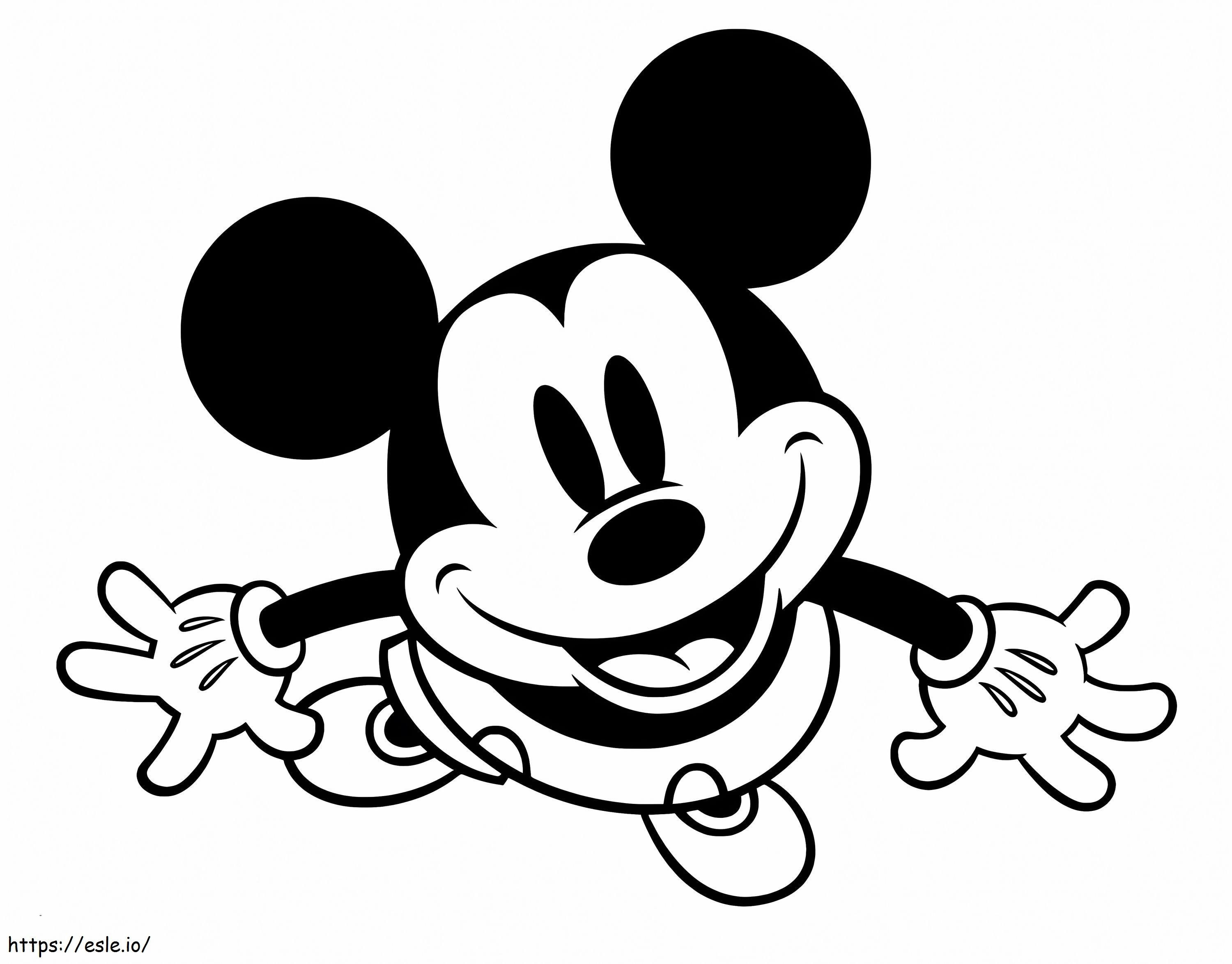 Mickey Mouse yang menyenangkan Gambar Mewarnai